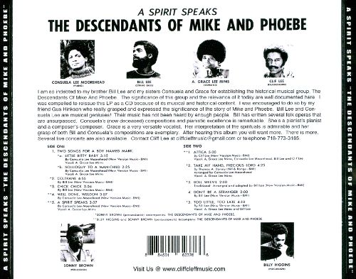 The Descendants Of Mike And Phoebe A Spirit Speaks