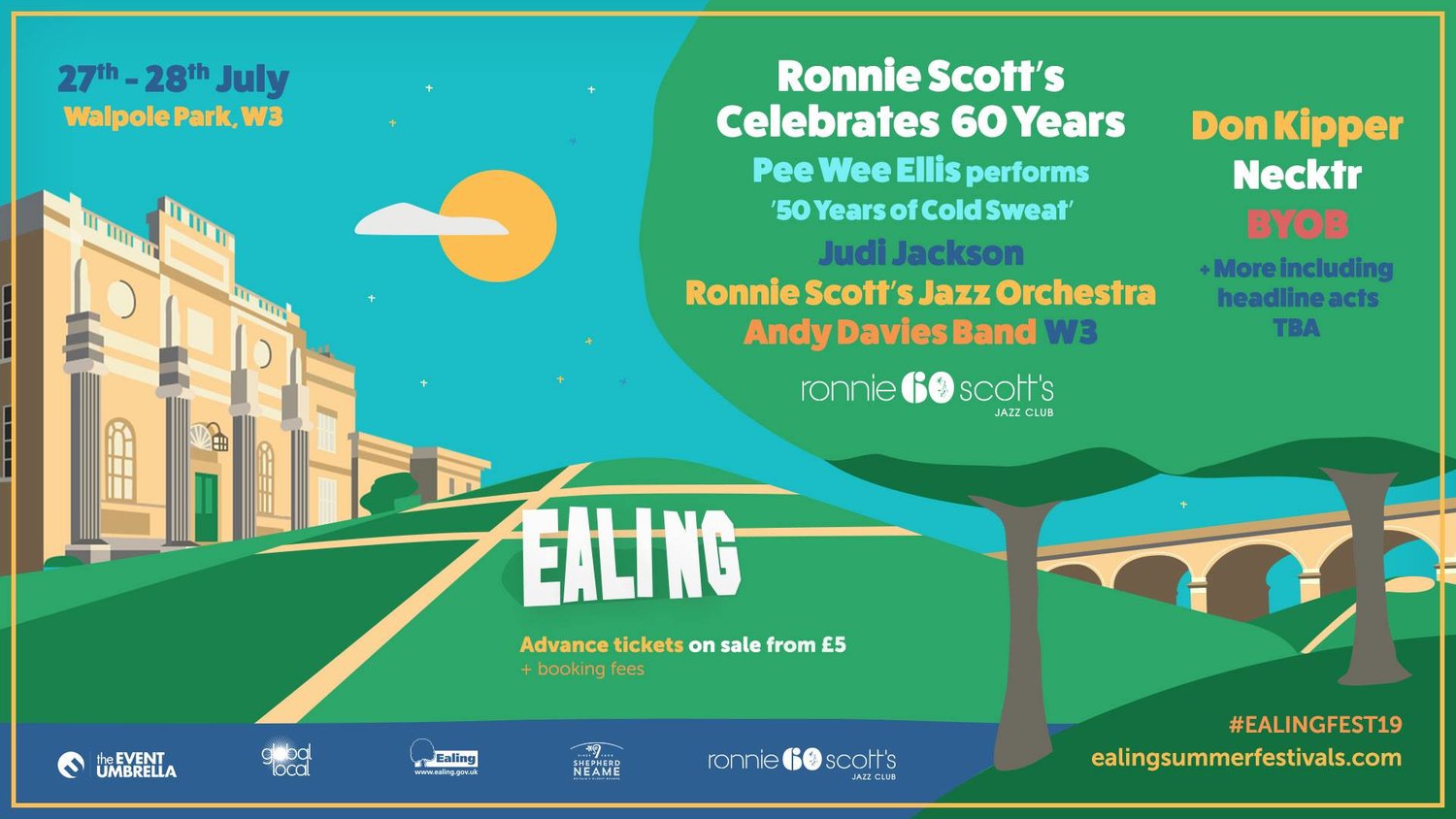 The Ealing Jazz Festival will come to Ealing's stunning Walpole Park.