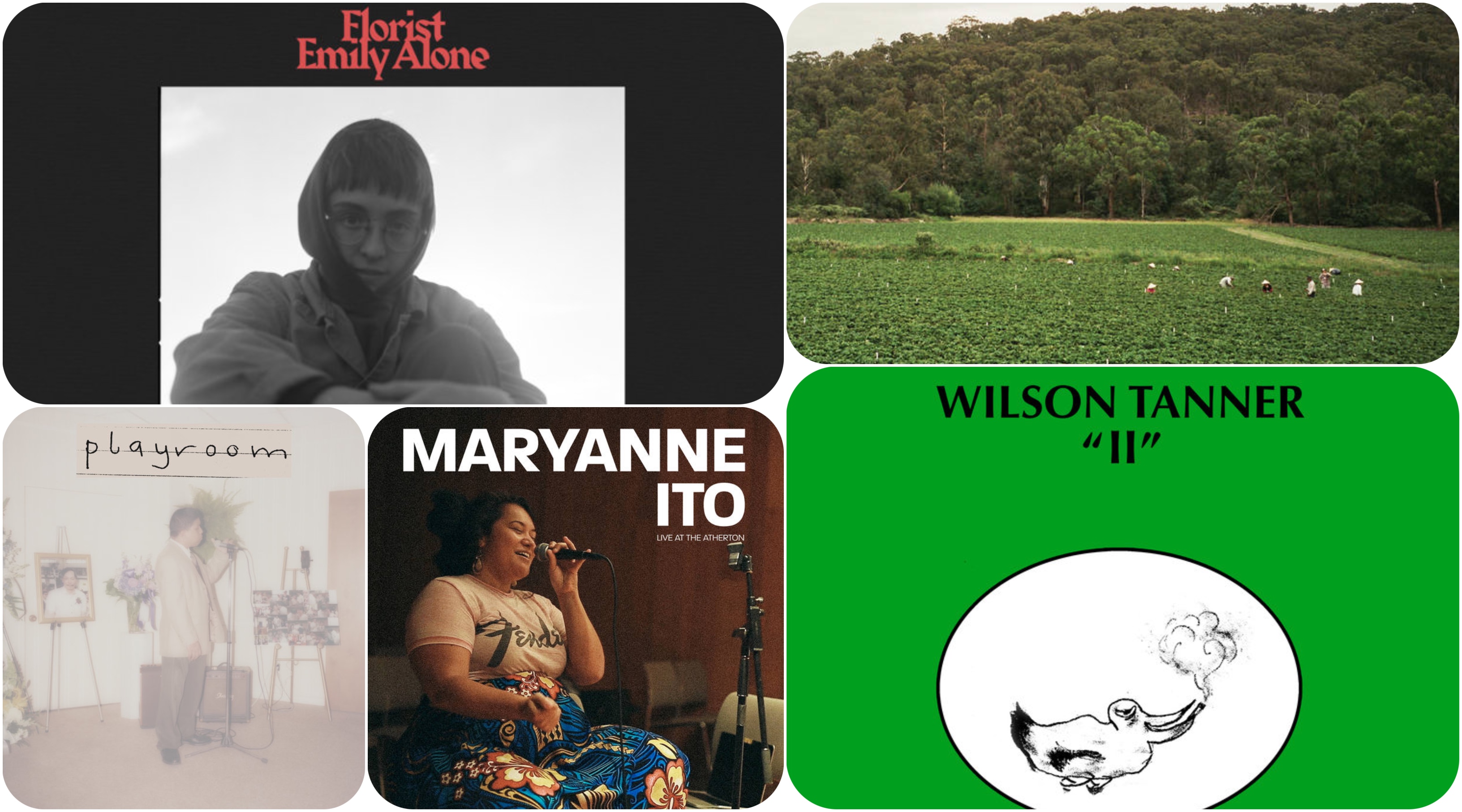Stream music from Wilson Tanner, Albrecht La’Brooy, Florist, Maryanne Ito and Nathan Bajar.